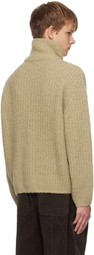 LE17SEPTEMBRE Khaki Zip Sweater