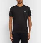 Dolce & Gabbana - Slim-Fit Logo-Appliquéd Cotton-Jersey T-Shirt - Black