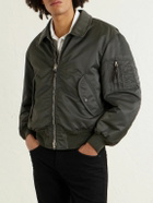 TOM FORD - Padded Satin Bomber Jacket - Green