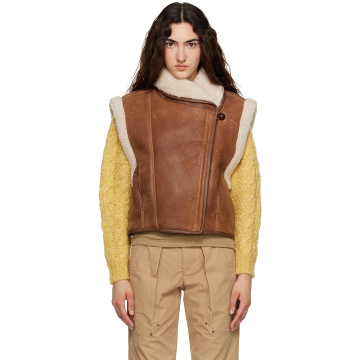 Photo: Isabel Marant Brown Alime Shearling Vest