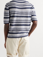 Inis Meáin - Striped Linen T-Shirt - Blue