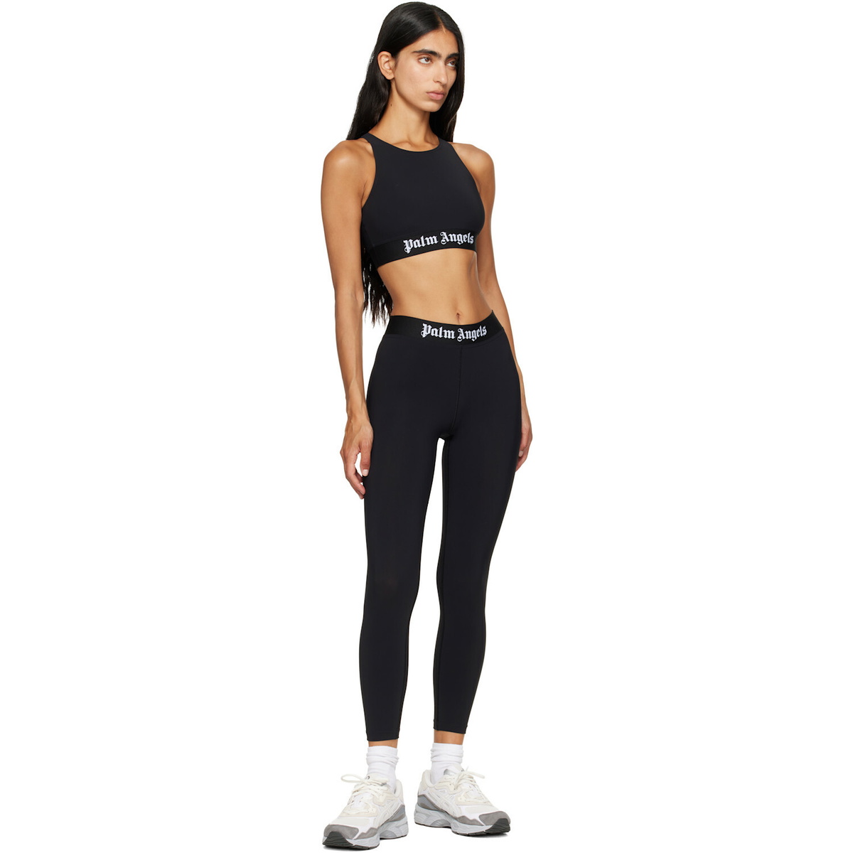 Palm Angels Black Classic Logo Sport Leggings