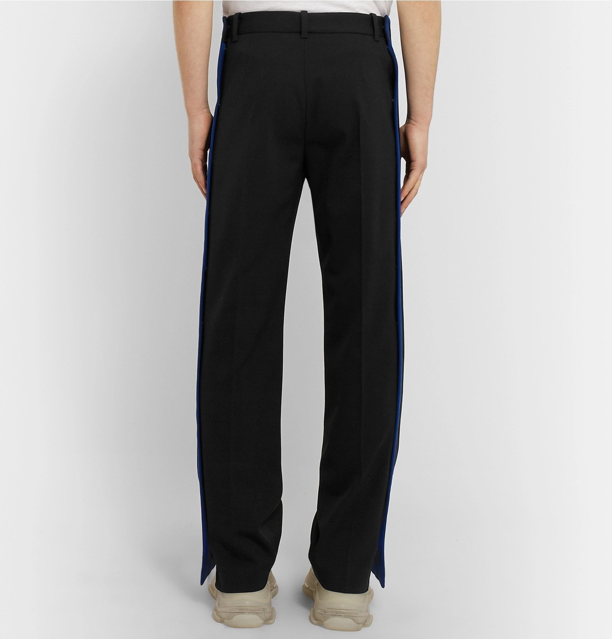 Balenciaga - Striped Twill Trousers - Black Balenciaga