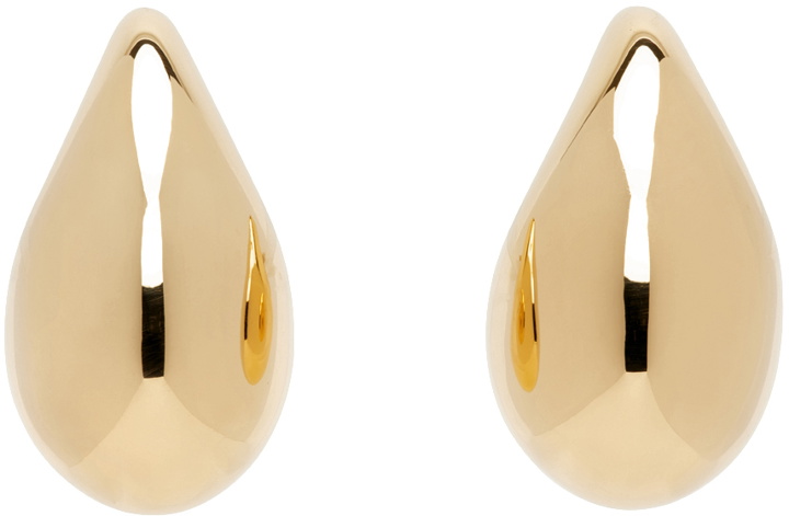 Photo: Bottega Veneta Gold Large Drop Earrings