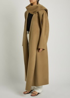 Rohe Double-faced Belted Wool and Cashmere-blend Coat Camel