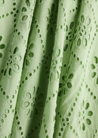 Kitri Chiara Broderie Anglaise Cotton Midi Dress Light Green