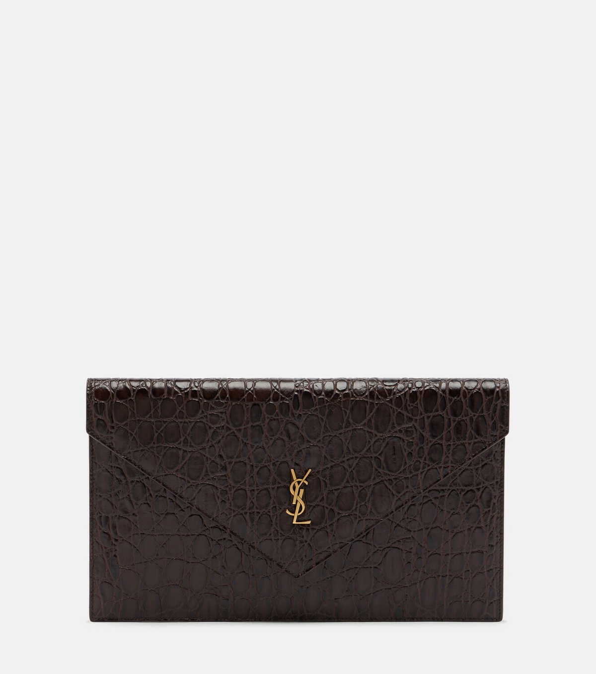 Saint Laurent Paris Cassandre leather clutch
