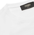 Fendi - Logo-Print Cotton-Jersey T-Shirt - White