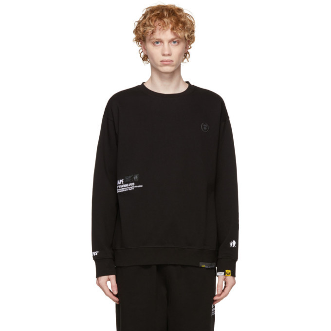 Photo: AAPE by A Bathing Ape Black Sweatshirt and Lounge Pants Set