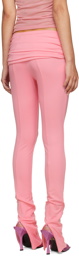 Blumarine Pink Draped Leggings