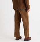 Barena - Wide-Leg Cotton-Corduroy Suit Trousers - Brown