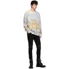 Amiri Blue and Multicolor Wolves Sweater