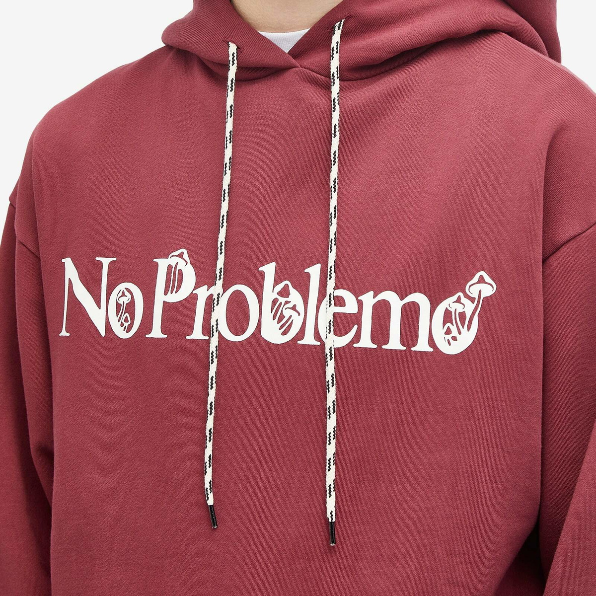 No Problemo Men's Funghi Problemo Hoodie in Burgundy