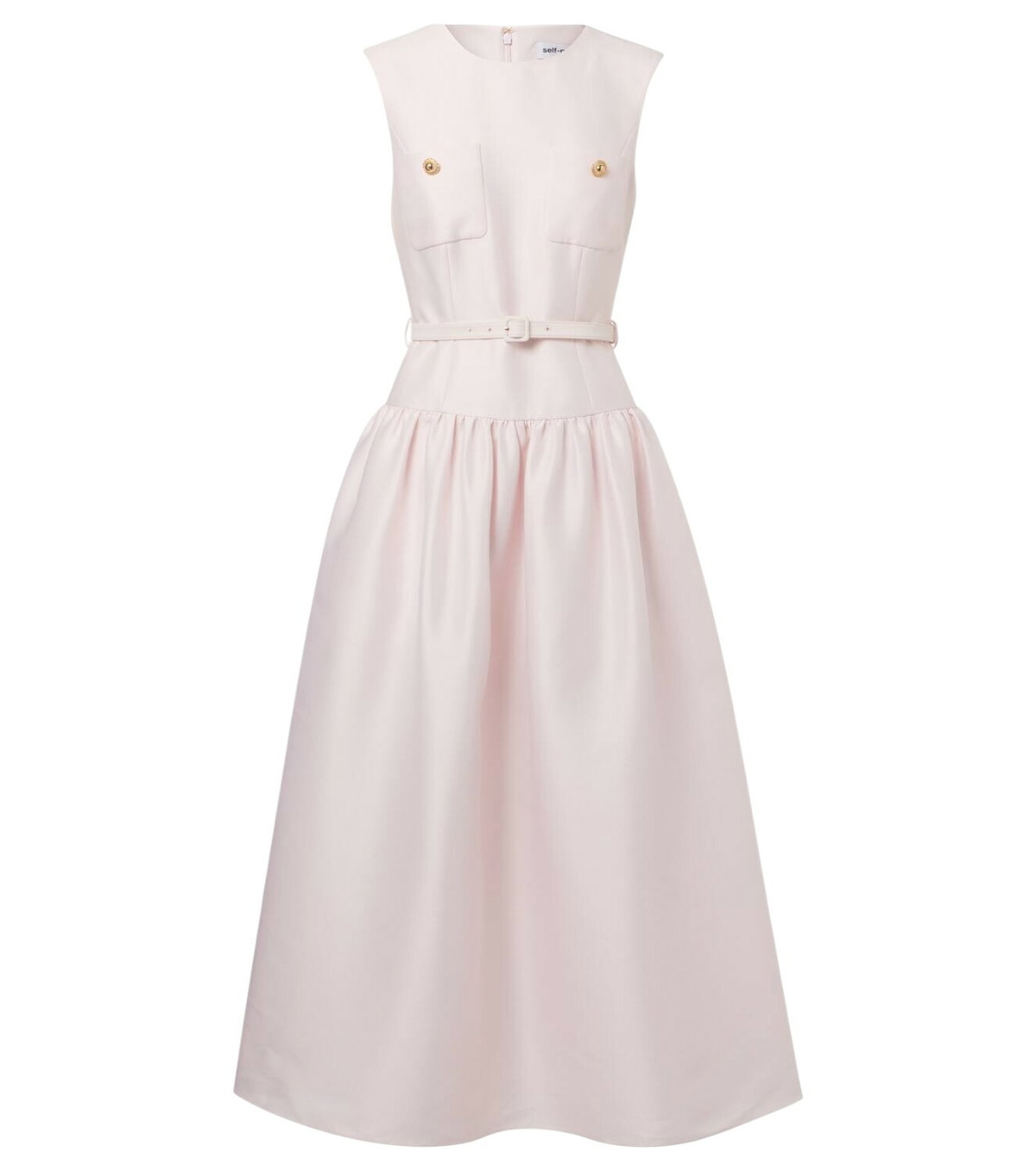 Self-Portrait Belted cotton lace maxi dress Self-Portrait