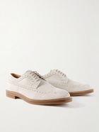 Brunello Cucinelli - Suede Wingtip Brogues - Neutrals