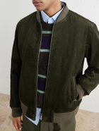 Mr P. - Cotton-Corduroy Bomber Jacket - Green