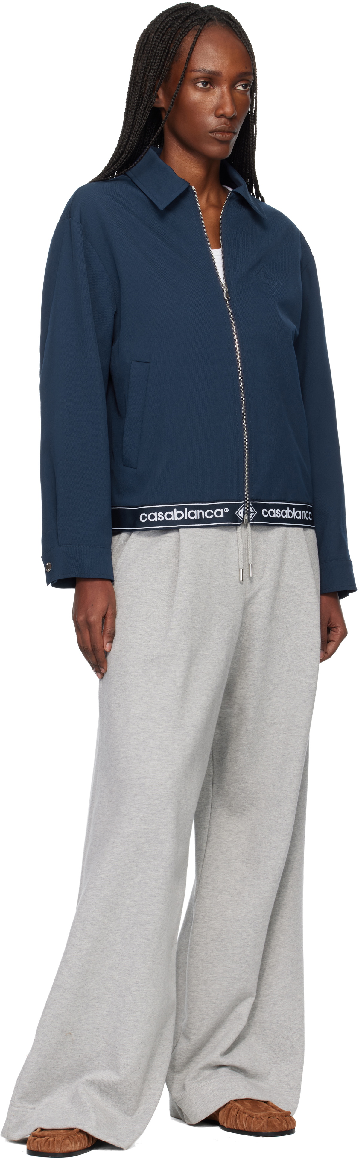 Casablanca Navy Wool Suit Jacket