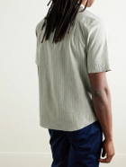 Onia - Vacation Camp-Collar Striped Linen-Blend Shirt - Green