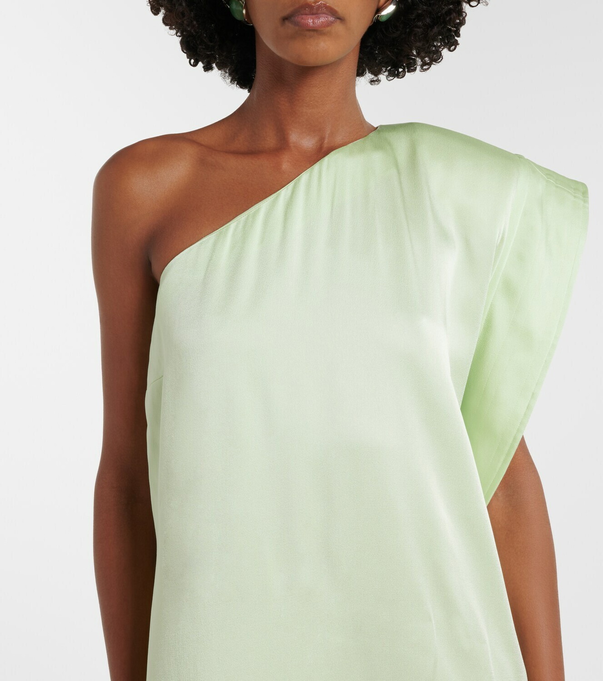 Stella McCartney Envers asymmetric satin cocktail dress Stella McCartney