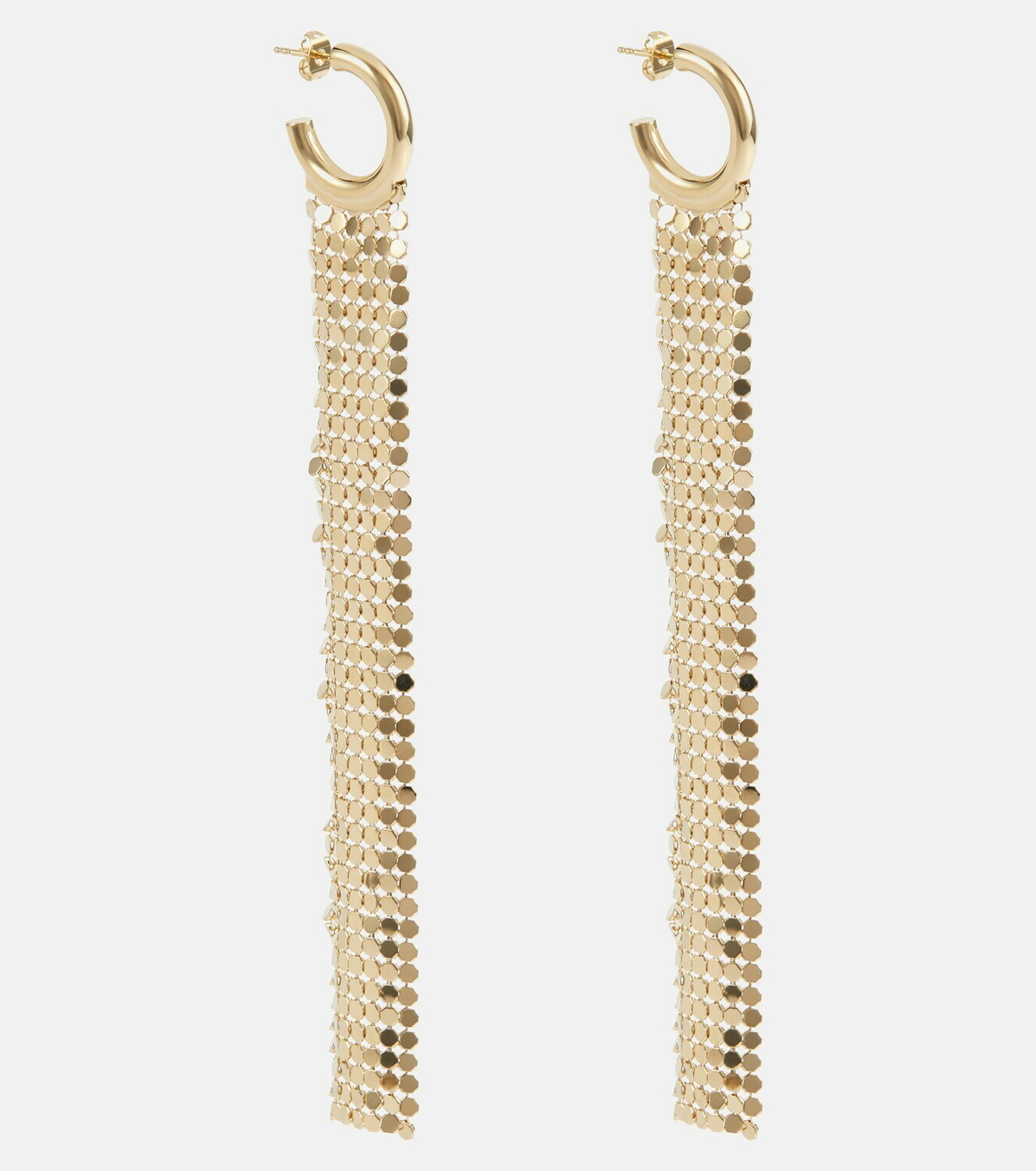 Rabanne Brass Mesh Hoop Earrings