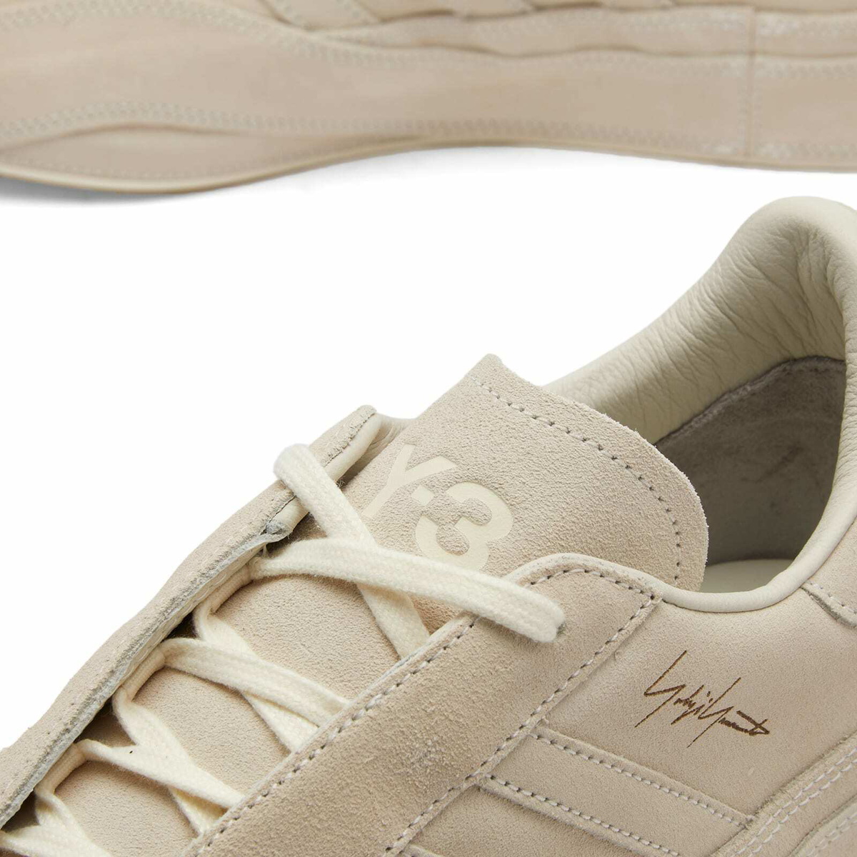 ペー③ Y-3 Men's GAZELLE Sneakers in Off White Y-3