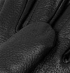 Hestra - Utsjö Fleece-Lined Full-Grain Leather Gloves - Men - Black