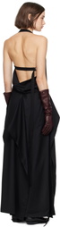 Ann Demeulemeester Black Freia Apron Minidress