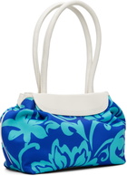 Dries Van Noten Blue & Off-White Scuba Small Bag
