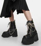 Junya Watanabe Embellished platform leather boots