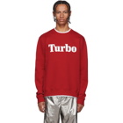 MSGM Red Turbo Sweatshirt