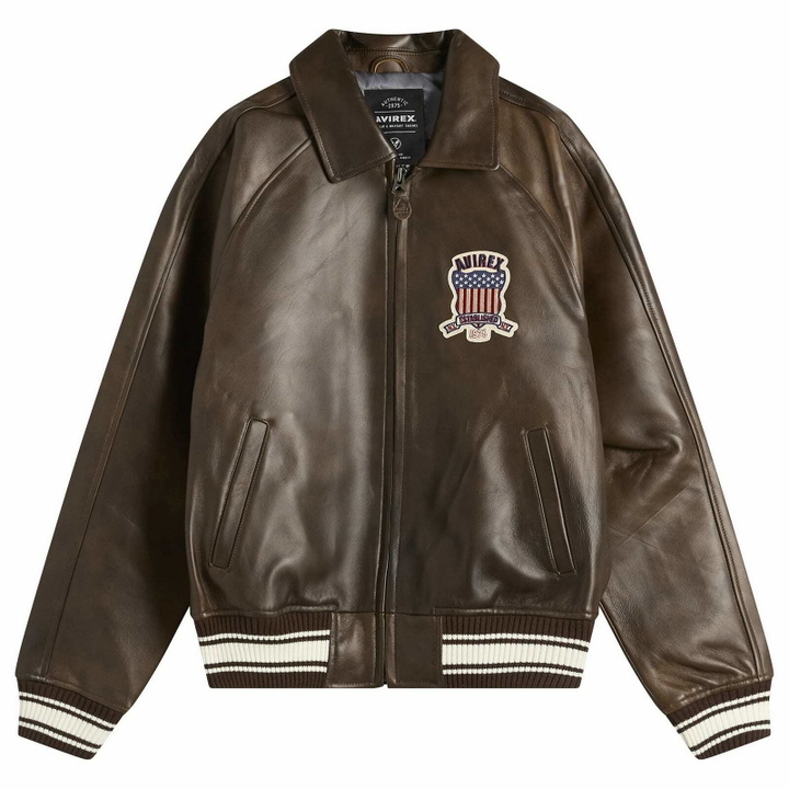 Photo: Avirex Men's Icon Leather Jacket in Vintage Brown