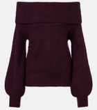 Jardin des Orangers Off-shoulder cashmere and silk sweater