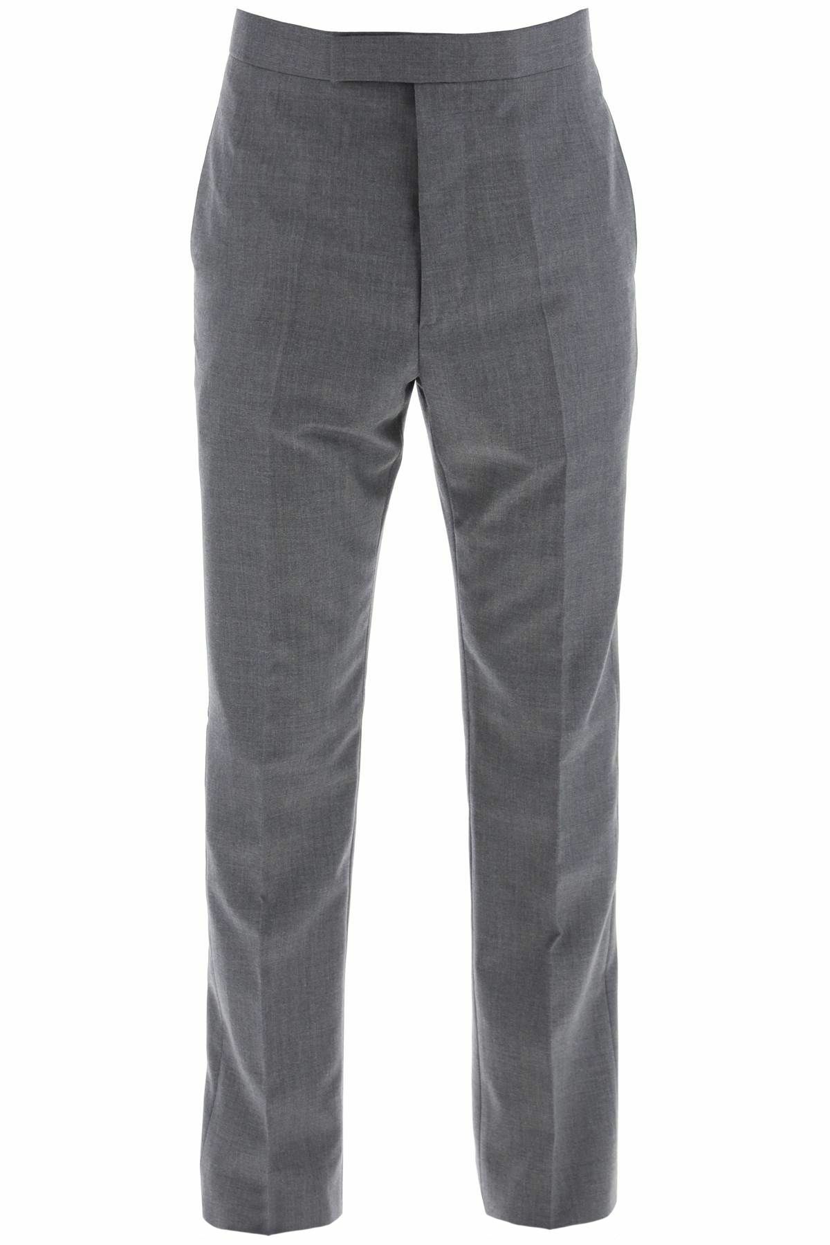 Pantalon formel en laine à fines rayures - Thom Browne - Homme