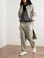 ATON - Balmacaan Cotton-Shell Coat - Gray