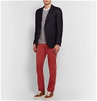 Tod's - Slim-Fit Garment-Dyed Stretch-Cotton Twill Trousers - Men - Red