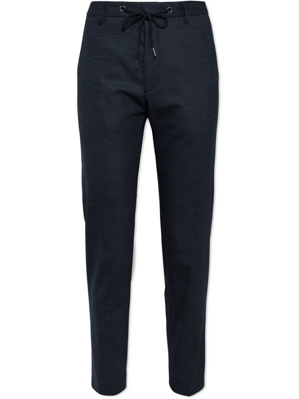 Photo: Hugo Boss - H-Genius-DS-214 Slim-Fit Stretch Virgin Wool and Silk-Blend Suit Trousers - Blue