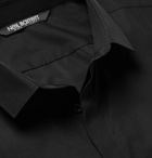 Neil Barrett - Slim-Fit Webbing-Trimmed Cotton-Poplin Shirt - Men - Black