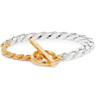 Bottega Veneta - Sterling Silver and Gold-Tone Chain Bracelet - Gold