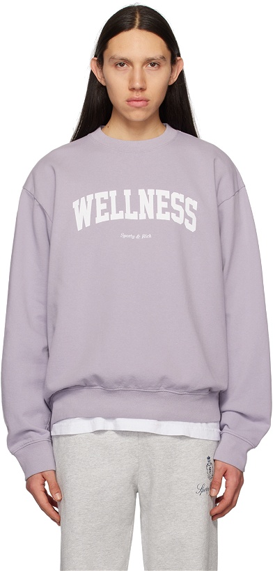 Photo: Sporty & Rich Purple 'Wellness' Sweatshirt
