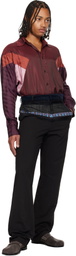 Edward Cuming Burgundy Sag Arm Flex Shirt