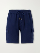 Vilebrequin - Baie Straight-Leg Linen Drawstring Cargo Shorts - Blue
