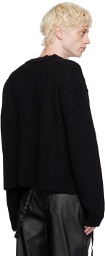 Ottolinger Black Open Collar Sweater