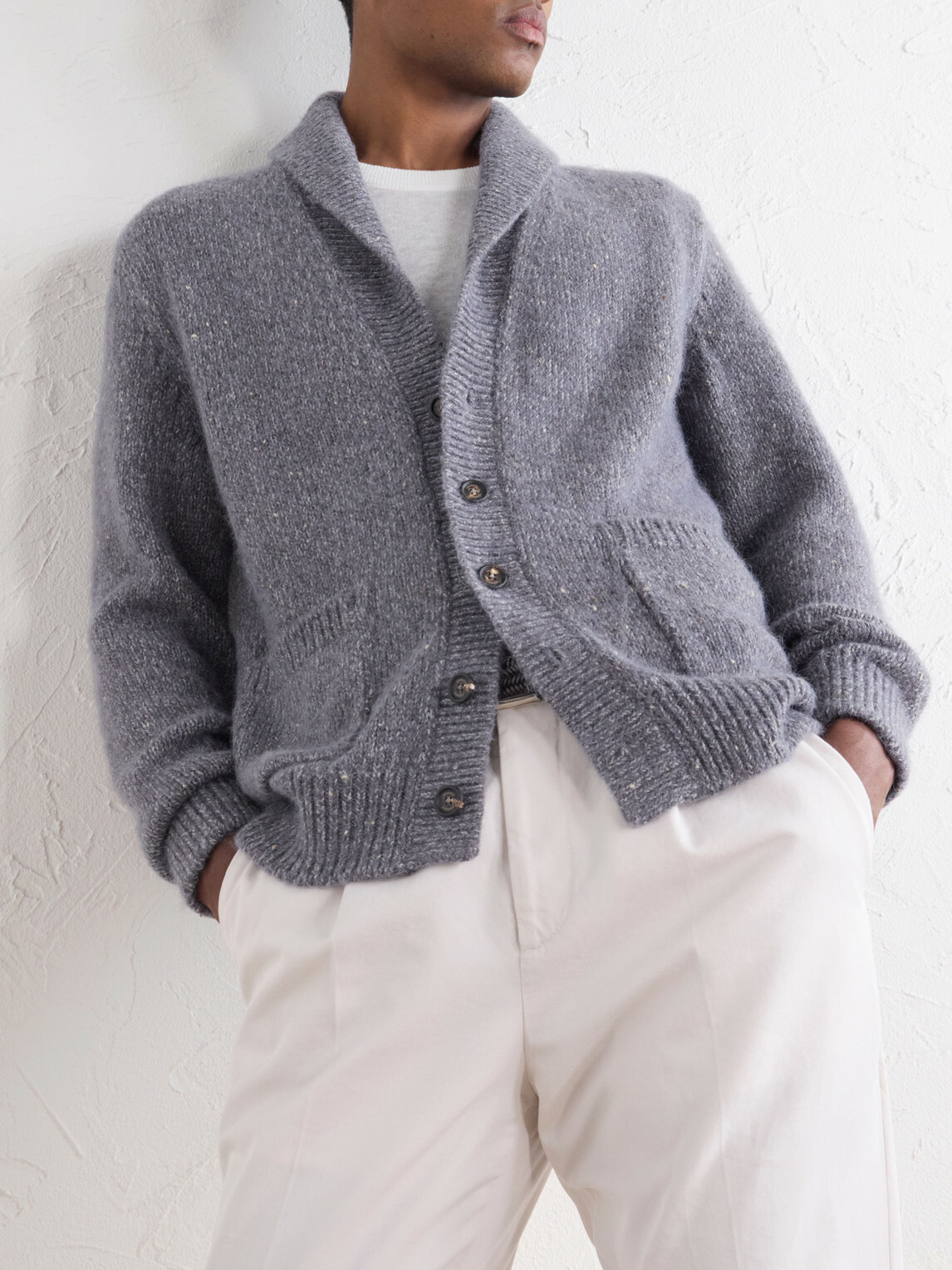 Eleventy - Wool-Blend Cardigan - Gray