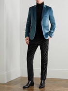 Paul Smith - Slim-Fit Satin-Trimmed Cotton-Velvet Tuxedo Trousers - Black