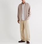 Auralee - Striped Wool and Cashmere-Blend Overshirt - Neutrals