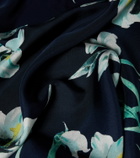 Erdem Floral silk twill scarf
