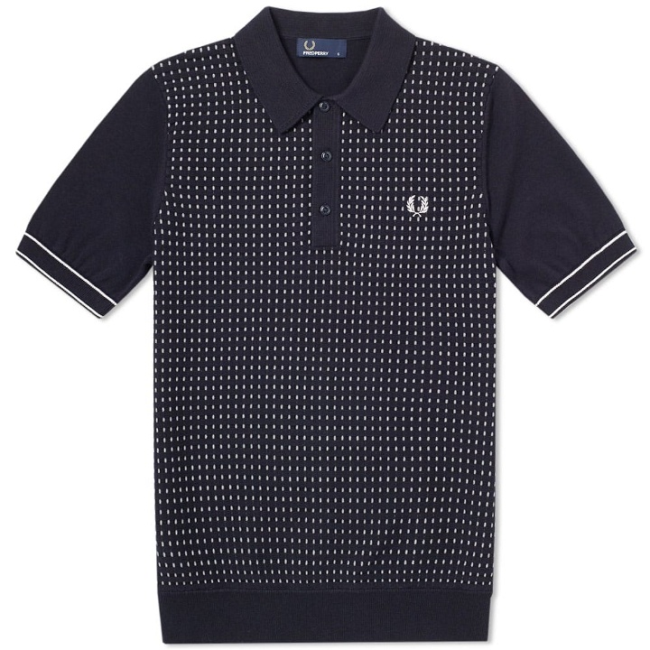 Photo: Fred Perry Jacquard Panel Knitted Shirt