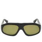 Port Tanger Sama Sunglasses in Black/Dark Green 