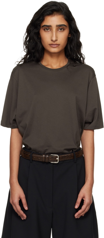 Photo: The Frankie Shop Brown Harper Soft Organic T-shirt