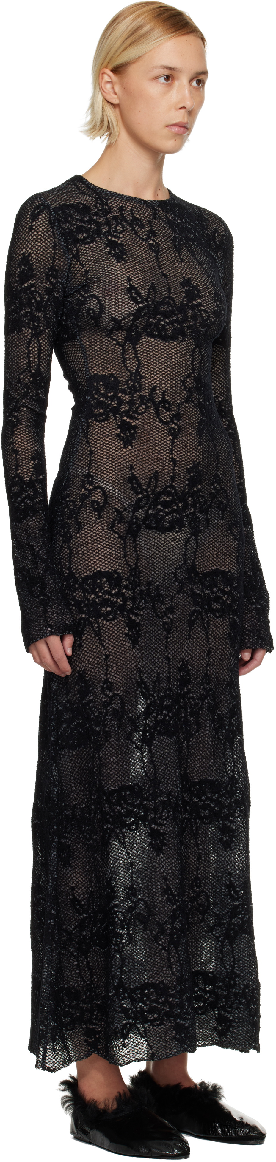 Collina Strada Black Yuri Midi Dress